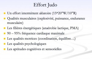 Exemple de modélisation de l'effort judo